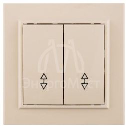 Переключатель проходной 2-кл. СП Минск 10А IP20 беж. EKF ERV10-026-20