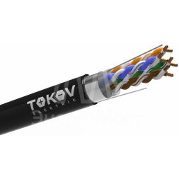 Кабель витая пара F/UTP 4х2х24AWG (0.48мм) кат.5E PE Fluke tested (м) TOKOV ELECTRIC TKE-C05-F/UTP-42-5E-305-OD