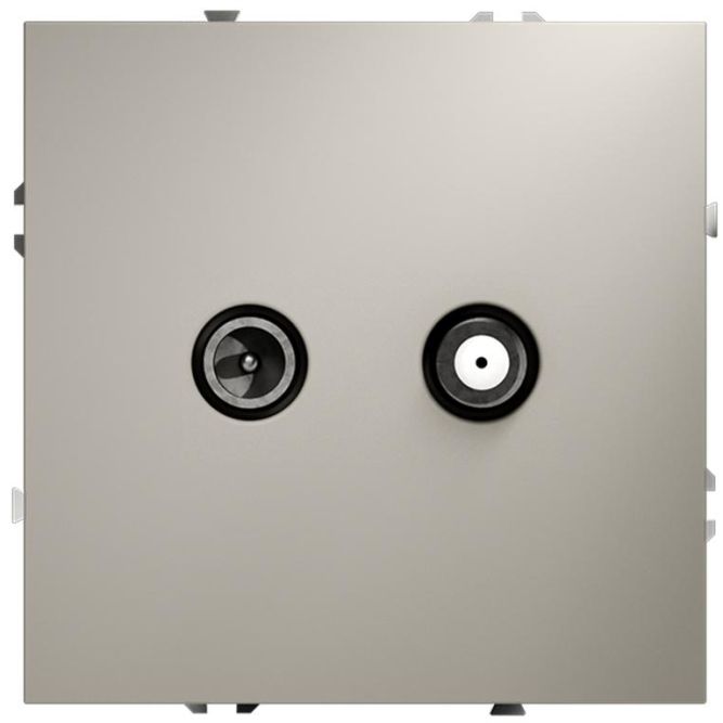 Розетка телевизионная оконечная TV + SAT 2-м СП S70 механизм кашемир Voltum VLS060403