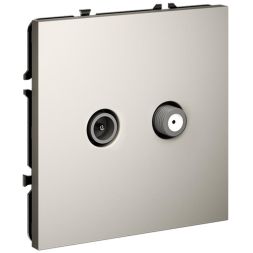 Розетка телевизионная оконечная TV + SAT 2-м СП S70 механизм кашемир Voltum VLS060403
