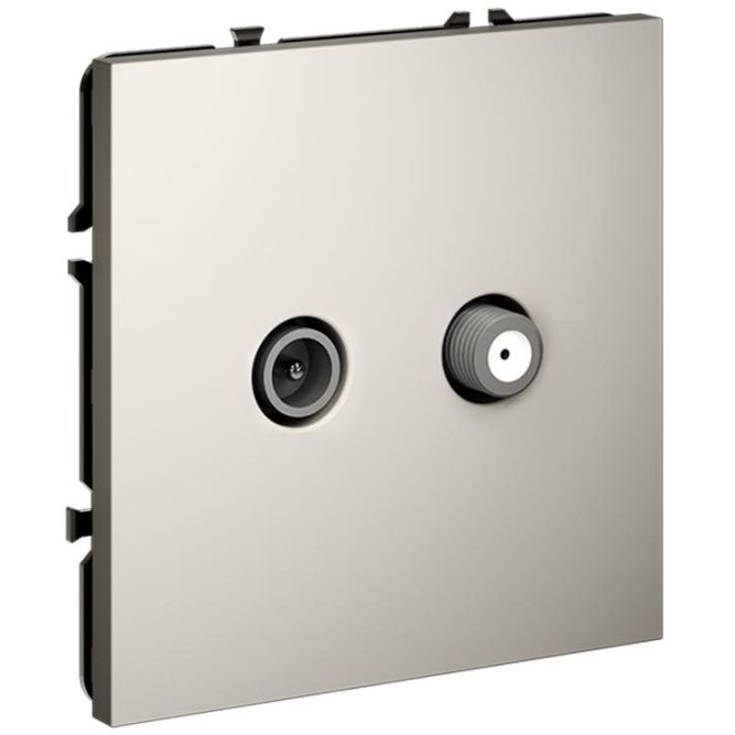 Розетка телевизионная оконечная TV + SAT 2-м СП S70 механизм кашемир Voltum VLS060403