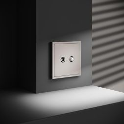 Розетка телевизионная оконечная TV + SAT 2-м СП S70 механизм кашемир Voltum VLS060403