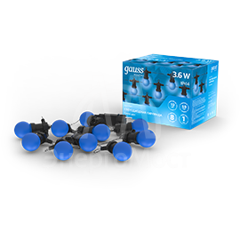 Гирлянда светодиодная Holiday Белт Лайт 7.7м 10 син. несменных ламп IP44 GAUSS HL063