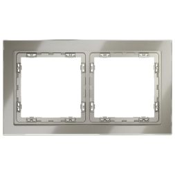 Рамка 2-м S70 стеклян. шелк Voltum VLS110204