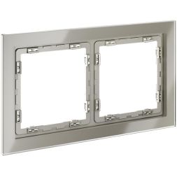 Рамка 2-м S70 стеклян. шелк Voltum VLS110204