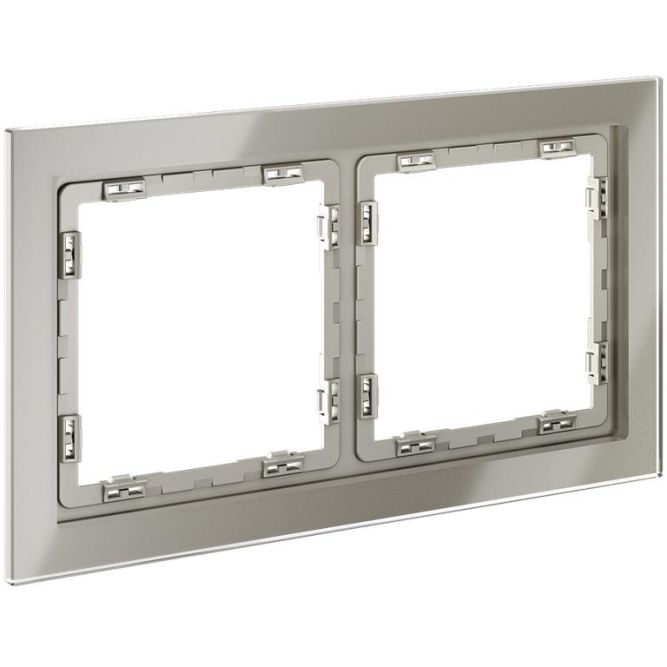 Рамка 2-м S70 стеклян. шелк Voltum VLS110204