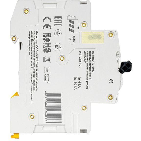 Выключатель автоматический 1п C 1А M06N ARMAT IEK AR-M06N-1-C001