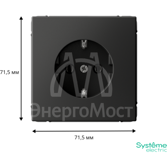 Розетка ArtGallery 16А с заземл. быстрозажим. клем. механизм базальт SE GAL001443S