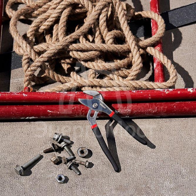 Клещи переставные 200мм обливные рукоятки никелир. Rexant 12-4634