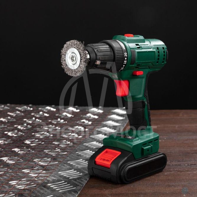 Щетка дисковая для дрели витая стальная проволока 50мм Kranz KR-91-1244