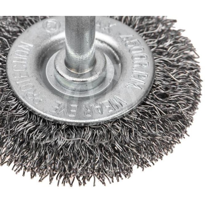 Щетка дисковая для дрели витая стальная проволока 50мм Kranz KR-91-1244