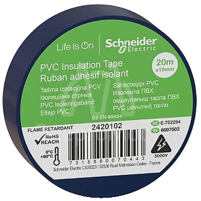 Изолента ПВХ 19мм (рул.20м) син. SchE IMT38202