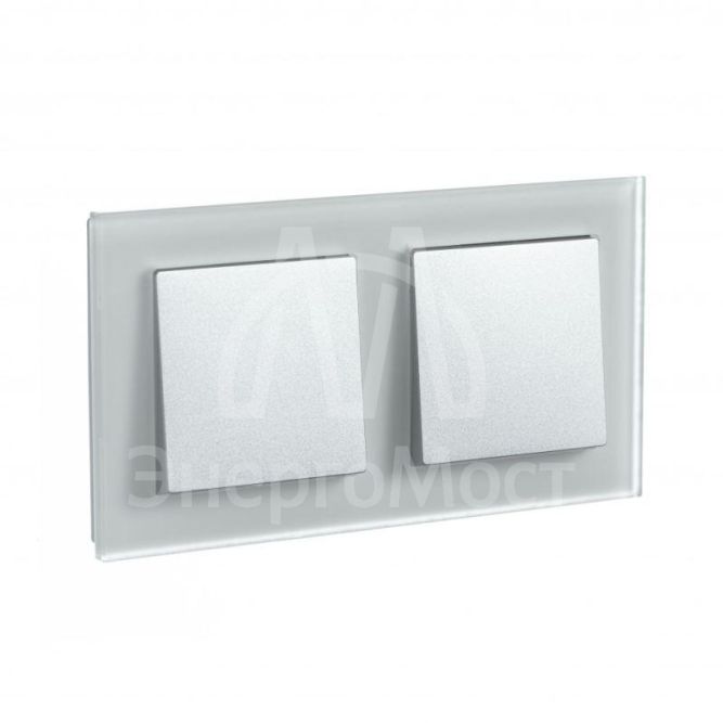 Рамка 2-м AtlasDesign Nature матов. стекло бел. SE ATN330102