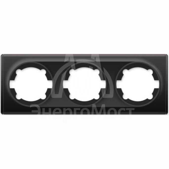 Рамка 3-м Florence черн. 1E52301303 OneKeyElectro 2172830