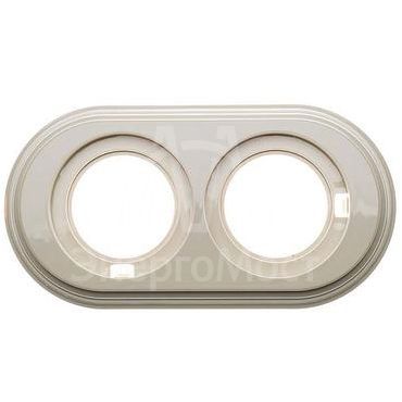 Рамка 2-м Лизетта ретро ABS-пластик сл. кость Bironi BF1-620-211