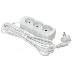 Удлинитель 3х5м с заземл. 16А IP20 Эксперт 3.0кВт ПВС 3х1 PROxima EKF UBA16-310-3-05