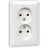 Розетка 2-м СП Хит 16А IP21 без заземл. без защ. шторок бел. SchE RS16-235-B