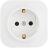 Розетка 1-м ОП Quteo 16А с заземл. бел. Leg 782211