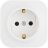Розетка 1-м ОП Quteo 16А с заземл. бел. Leg 782211