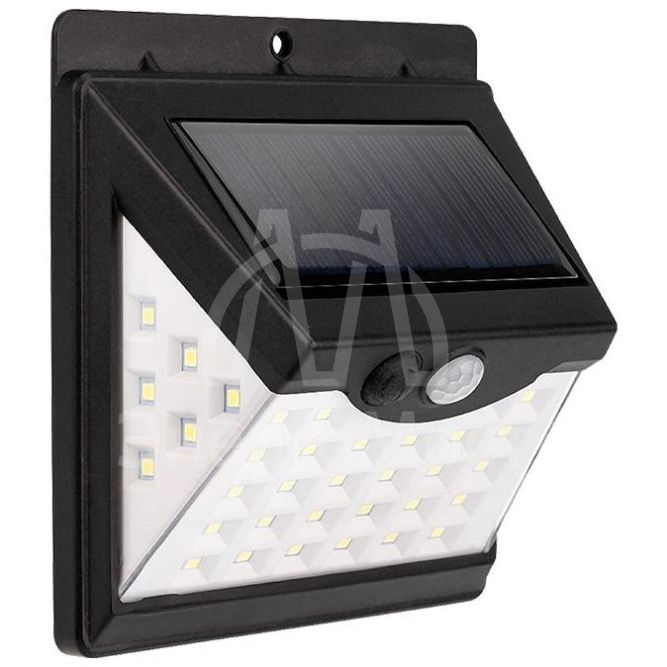 Светильник NEW AGE на солнечной батарее датчик движения; освещенности кнопка вкл/выкл герметичная фасадная 3 режима работы LED COB Lamper 602-236