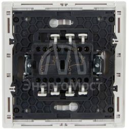 Выключатель проходной 2-кл. СП FORTE&amp;amp;PIANO 10А FP207 бел. IEK FP-V22-0-10-1-K01