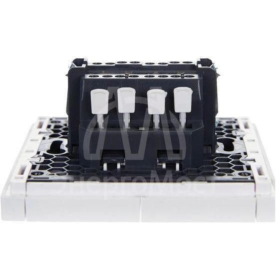 Выключатель проходной 2-кл. СП FORTE&amp;amp;PIANO 10А FP207 бел. IEK FP-V22-0-10-1-K01