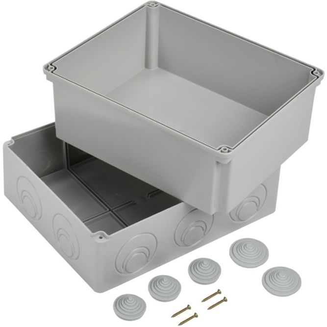 Коробка распаячная ОП 240х195х165 IP55 КМ41274 RAL7035 IEK UKO10-240-195-165-K41-55