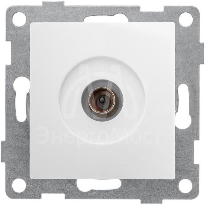 Розетка телевизионная TV 1-м СП Bravo механизм бел. GUSI С10А1-001