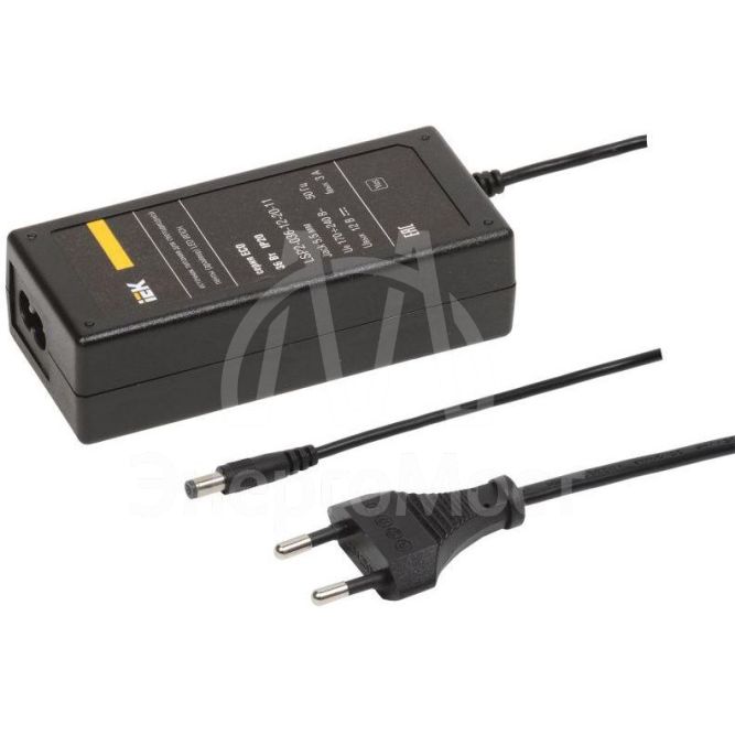 Драйвер LED ИПСН ECO 3528 36Вт 12В сетевая вилка-блок -JacK 5.5 мм IP20 IEK LSP2-036-12-20-11