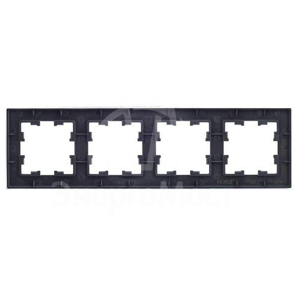 Рамка 4-м BRITE РУ-4-1-БрА металл алюм. IEK BR-M42-M-K47