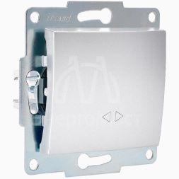 Механизм выключателя промежуточного 1-кл. 2п СП Karina 10А IP20 мат. серебр. LEZARD 707-4388-107
