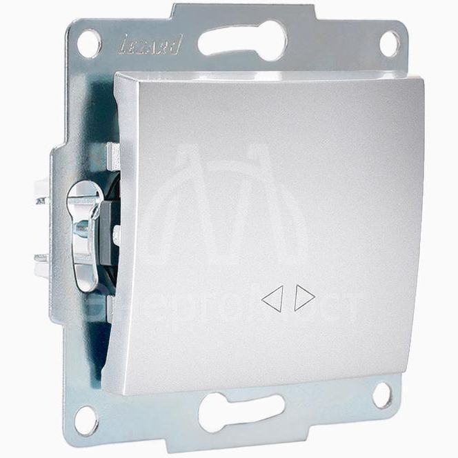 Механизм выключателя промежуточного 1-кл. 2п СП Karina 10А IP20 мат. серебр. LEZARD 707-4388-107