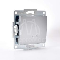 Механизм выключателя промежуточного 1-кл. 2п СП Karina 10А IP20 мат. серебр. LEZARD 707-4388-107