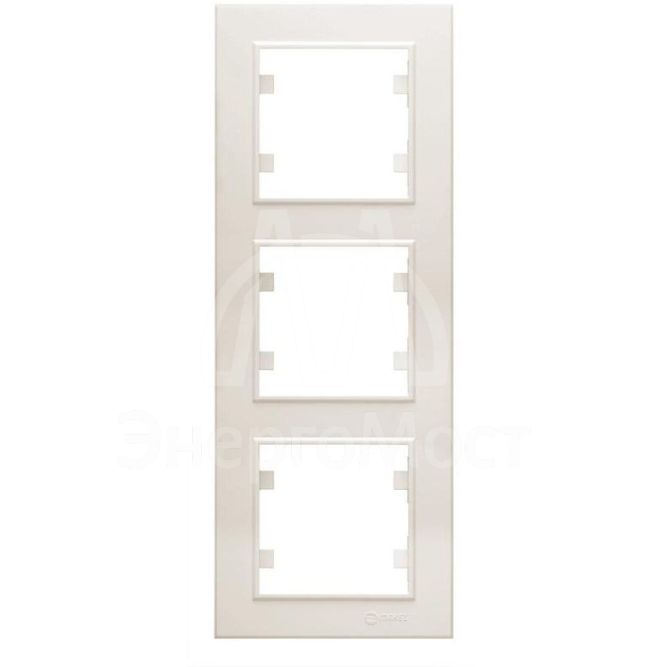 Рамка 3-м Karea вертик. крем. Makel 56010708