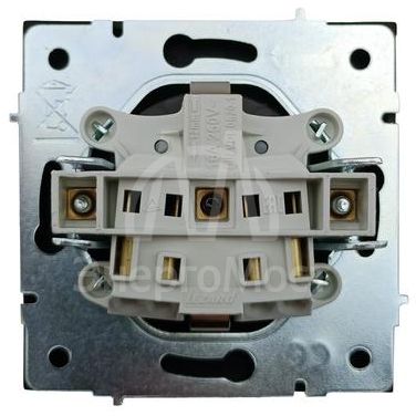 Розетка 1-мест. с/з с крышкой ПБТ СП ZIMA IP20 16А безвинт. зажим черн. бархат LEZARD 704-4288-123BQC