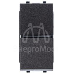 Механизм выключателя 1-кл. 1п 1мод. СП Zenit 16А IP20 с клавишей антрацит ABB 2CLA210100N1801