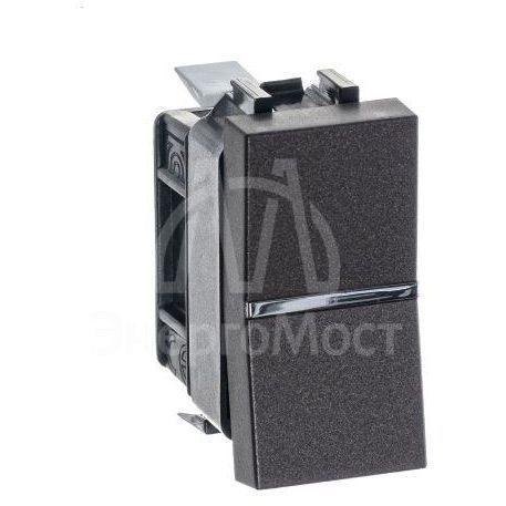 Механизм выключателя 1-кл. 1п 1мод. СП Zenit 16А IP20 с клавишей антрацит ABB 2CLA210100N1801