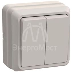 Выключатель 2-кл. ОП Октава 10А IP20 ВС20-2-0-ОКм крем. IEK EVO20-K33-10-DC