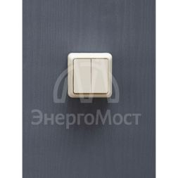 Выключатель 2-кл. ОП Октава 10А IP20 ВС20-2-0-ОКм крем. IEK EVO20-K33-10-DC