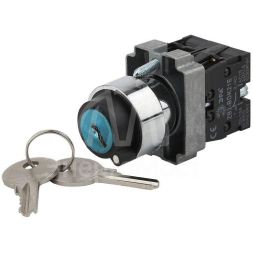 Переключатель LAY5-BG45 2 полож. с ключом без фиксации BSW80-BG-2-K02E ЭРА Б0045688