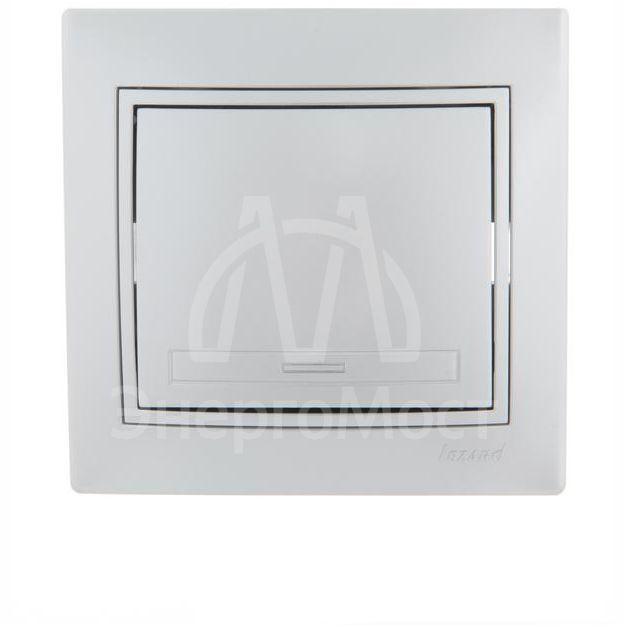 Выключатель 1-кл. СП Мира 10А IP20 со вставкой сер. метал. LEZARD 701-1010-100