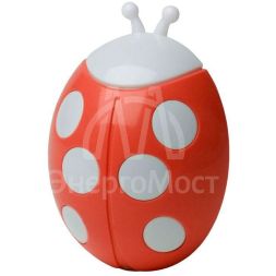 Светильник NN-601-LS-R ночник &amp;quot;Божья коровка&amp;quot; от сети с сенсором красн. ЭРА Б0019094