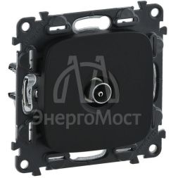 Розетка телевизионная оконечная TV 1-м Valena Allure 10дБ 0-862МГц с лицев. панелью механизм антрацит Leg 753970