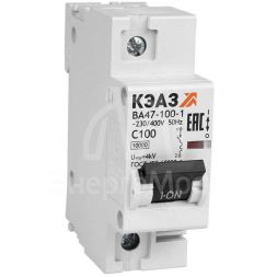 Выключатель автоматический модульный ВА47-100-1C25-УХЛ3 (10кА) КЭАЗ 318104