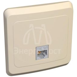 Розетка компьютерная 1-м СП Этюд RJ45 кат.5E крем. SE KOMC-001K