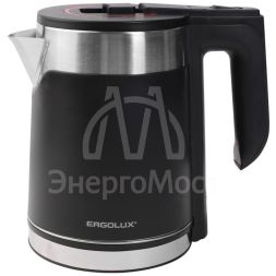 Чайник электрический ELX-KS10-C02 нерж. сталь/пластик 1.8л 220-240В 1800Вт черн. Ergolux 15328