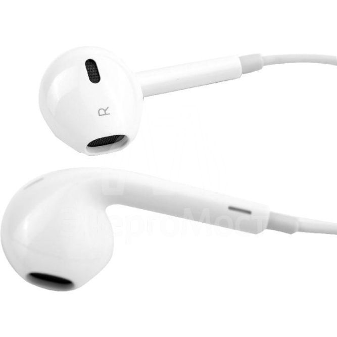 Наушники вкладыши с микрофоном ELX-WHP04-C01 проводные Lightning 1.2м коробка+бокс бел. ERGOLUX 15285