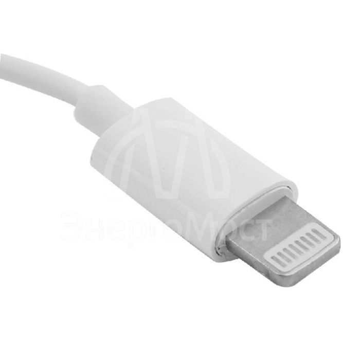 Наушники вкладыши с микрофоном ELX-WHP04-C01 проводные Lightning 1.2м коробка+бокс бел. ERGOLUX 15285