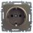 Розетка BRITE РС14-1-0-БрШ 16А с заземл. защ. шторки шампань IEK BR-R14-16-K37