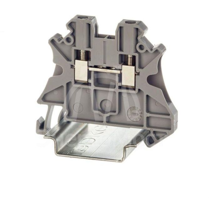 Клемма проходная винтовой зажим 2 точки подключения 2.5кв.мм сер. DKC TUR-2.5